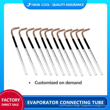 Copper and aluminum coupling evaporator connecting tube